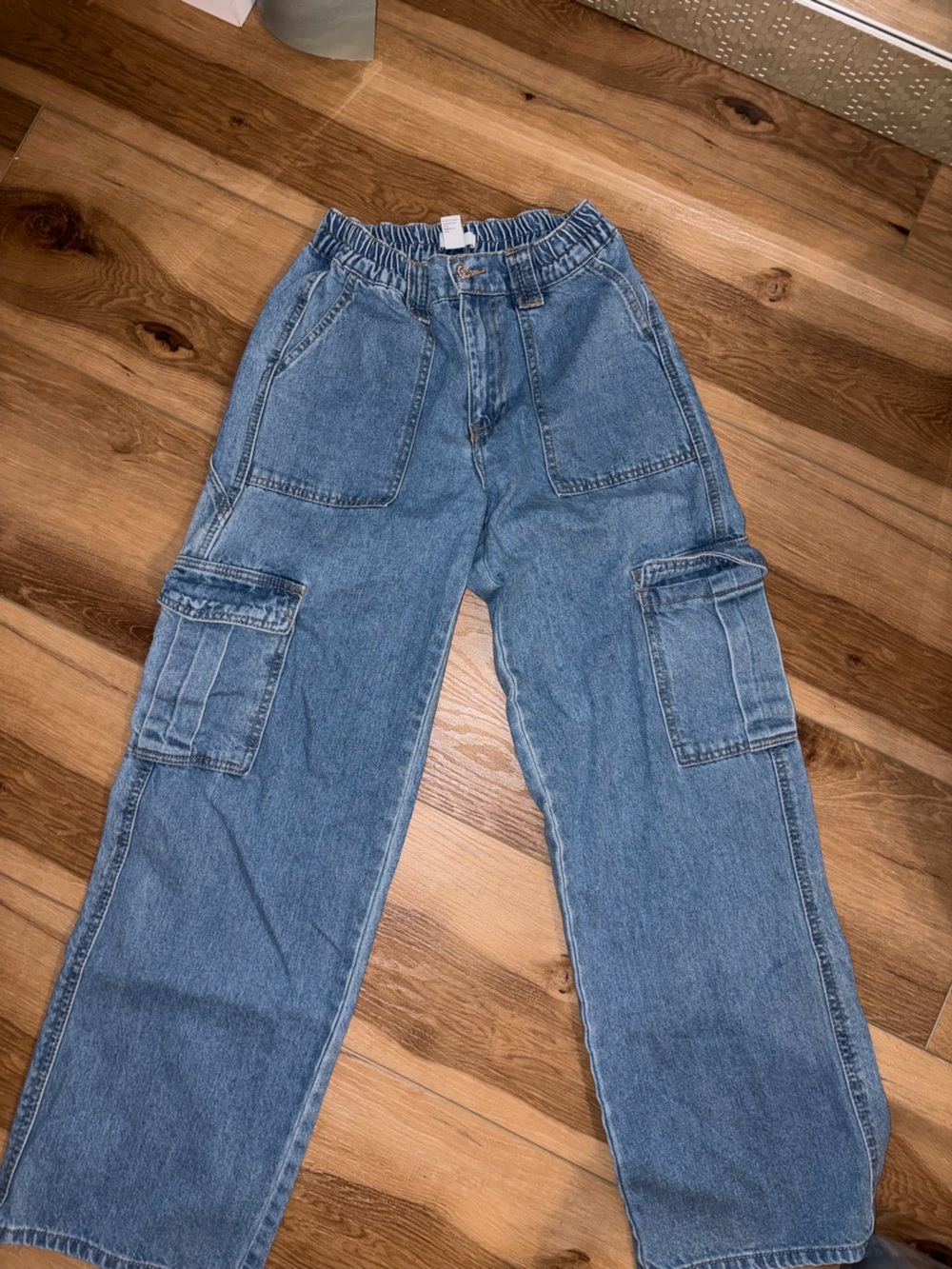 Forever 21 Light Blue Relaxed Carpenter Jeans